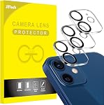 JETech Camera Lens Protector for iPhone 11 6.1-Inch and iPhone 12 mini 5.4-Inch, 9H Tempered Glass, HD Clear, Anti-Scratch, Case Friendly, Does Not Affect Night Shots, 3-Pack