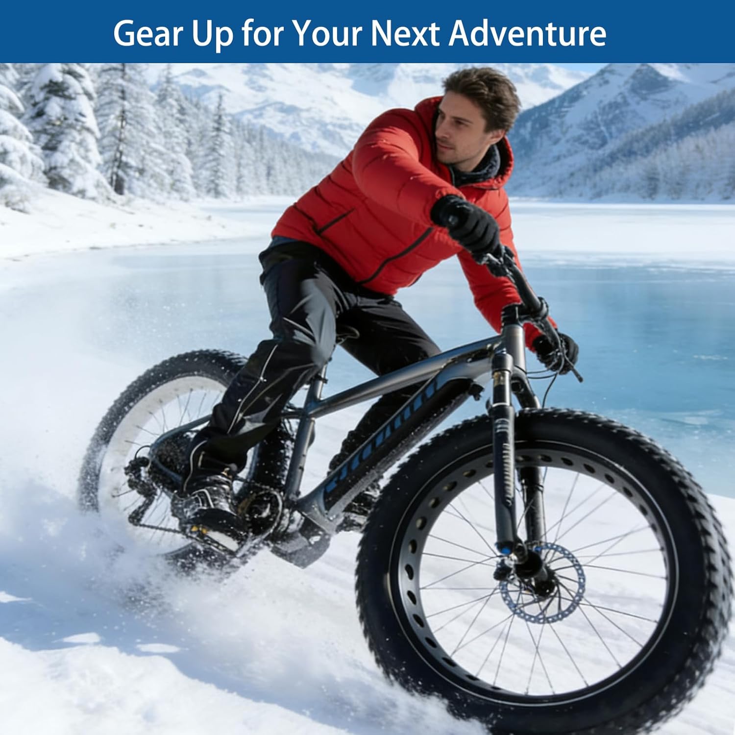 20x4.0 Fat Tire Replacement - Puncture Resistant All-Terrain Folding Tire & Tube Set with 2 Tire Levers for 20 Inch Fat Bike and Ebike, Fits Snow Sand Street Mountain