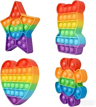 4 PCS Fidget product, Small Fidget products for Sensory Popper product, Sensory Fidgets products for Fidgets Set Suitable for Learning, Relaxation and Entertainment for Age 15+