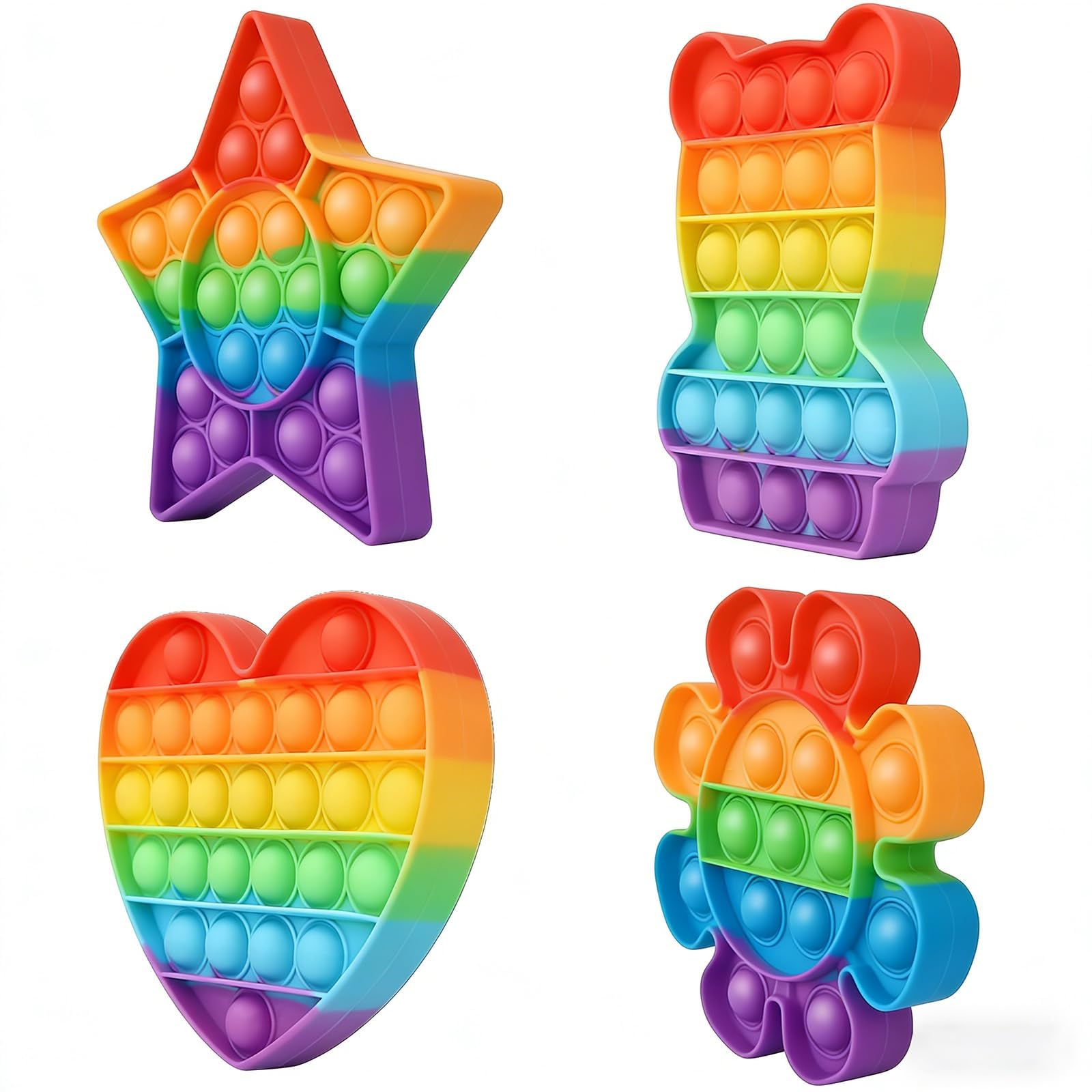 4 PCS Fidget product, Small Fidget products for Sensory Popper product, Sensory Fidgets products for Fidgets Set Suitable for Learning, Relaxation and Entertainment for Age 15+