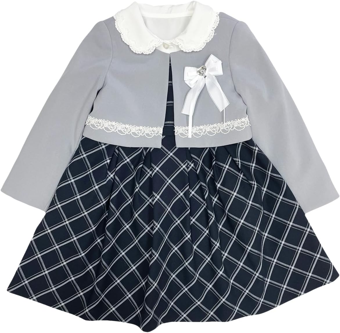 ヒロミチナカノ　卒園式　入学式　発表会　水色　白　女の子　レース　ワンピース ヒロミチナカノ 卒園式 入学式 発表会 水色 白 女の子 レース