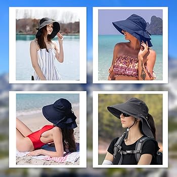 帽子 Nylon Travel Outdoor HAT searoomlynn ZEXIAN Womens Sun Hat UPF 50+ Wide Brim and Ponytail Hole, Hiking