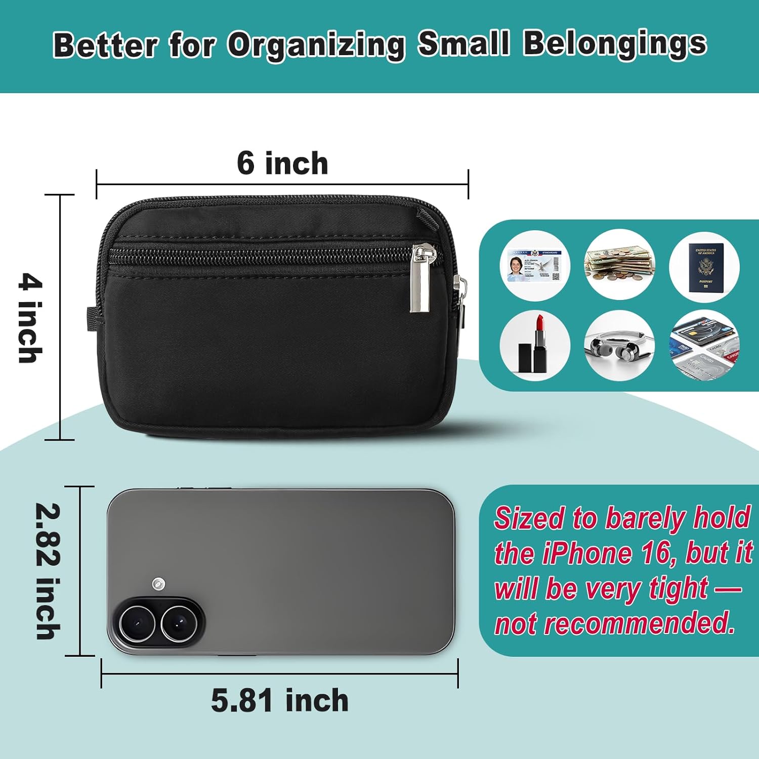 Upgrade RFID Shielding Phone Lanyard with Wallet, Anti-theft Privacy Protection, Clip and Go Design for Phone/Keys/Glasses, Adjustable Extended Carry Strap for Travel/Outdoor/Concert - Image 7