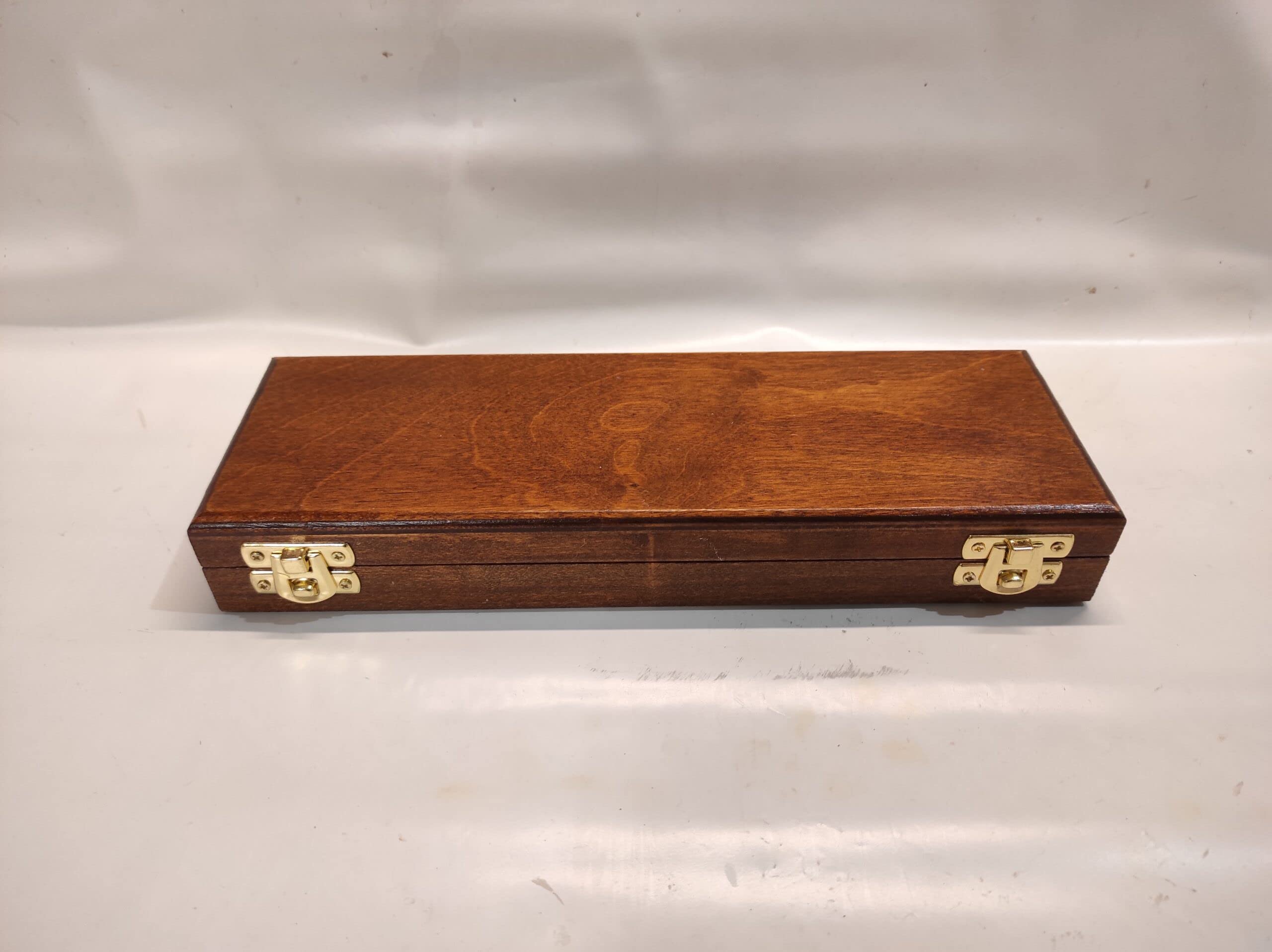 Cofanetto in legno per monete e medaglie da collezione, 4 caselle 50x50 mm, velluto tortora, fatto a mano in Italia – Coins&More