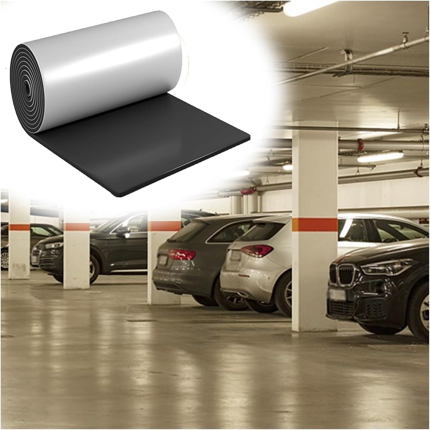 LXXW Protection Murale Garage Protecteur de mur de garage, protections de bord de mur et de pare-chocs, rouleau d'éponge en caoutchouc auto-adhésif Protège Contre Chocs et Rayures(Color:White-thick 1c