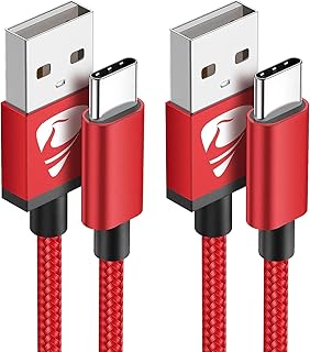 USB C Charger Cable 1M 2Pack Type C Charger Fast Charging 3A Lead Nylon Braided for Samsung Galaxy S22 S21 S20 S10 S9 S8 A12 A20e A40 A51 A70,Huawei P30 P20,Google Pixel 6,Xiaomi,Sony Xperia,Switch