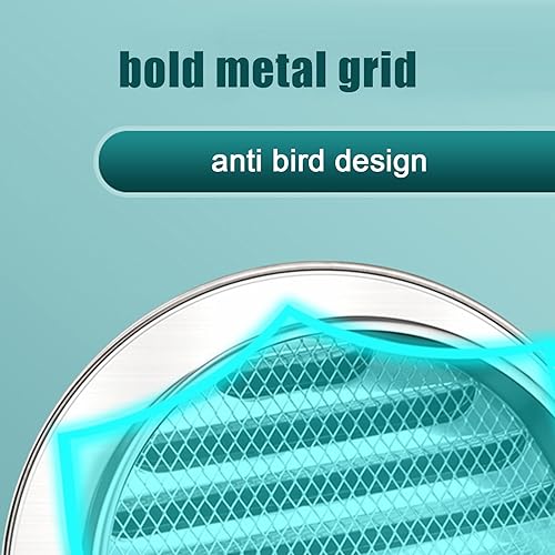 Miniatura 6 de KDDEON Vent Cap Rain Louver Cap Windproof Chimney Cap,304 Stainless Steel Ducting Ventilation Chimney Cowl,Outer Wall Air Outlet Range Hood Water