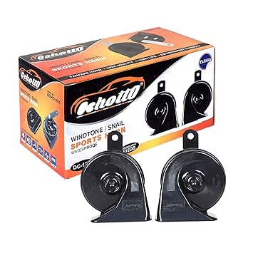 Oshotto Stebel Original Italian 12V Car Horn- Trumpet Sound 2Pc Set(Low + High) Compatible with Bajaj Pulsar 220F