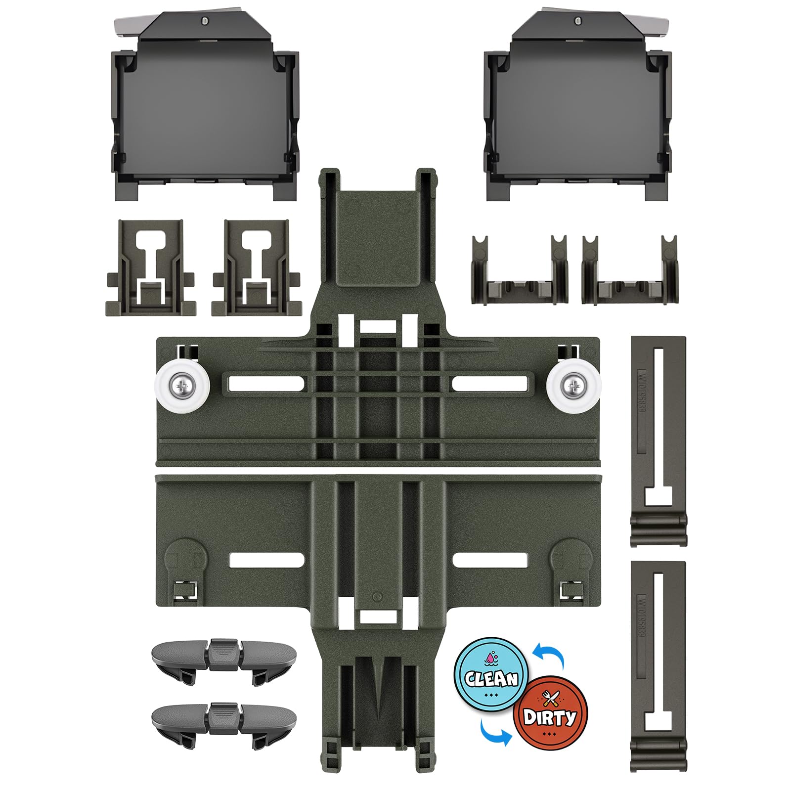 W10350376 W10350374 Dishrack Adjuster &amp;W10320664 W10320665 Adjuster Housing