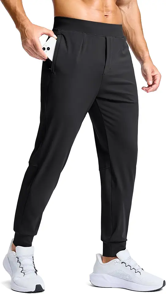 G Gradual Men's Golf Joggers Pants with Zipper Pockets Stretch Sweatpants Slim Fit Track Pants Joggers for Men Work Running