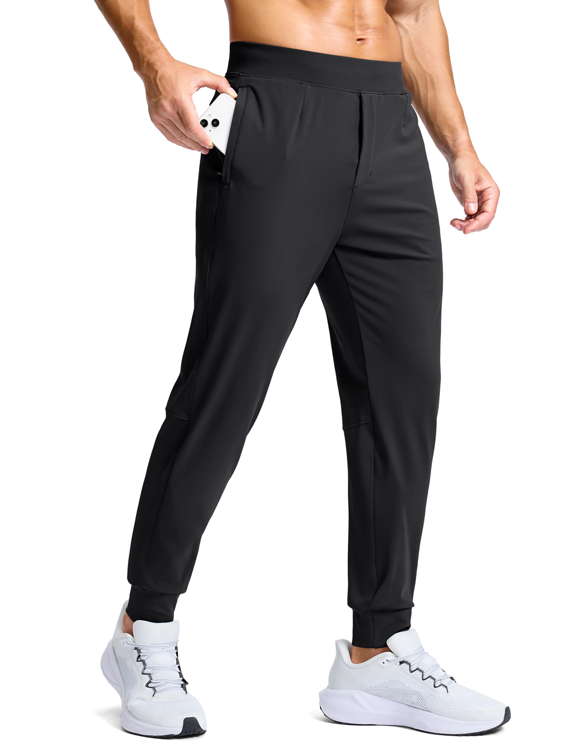 Men's Golf Joggers Pants with Zipper Pockets Stretch Sweatpants Slim Fit Track Pants Joggers for Men Work Running