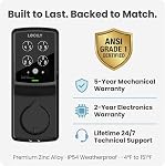 Lockly Secure Plus, Keyless Entry Door Lock, Smart Locks for Front Door, Smart Lock Deadbolt, PIN Genie® Keypad, 3D Biometric Fingerprint Sensor, Auto Lock Smart Door Lock (Matte Black)