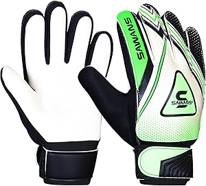 SAWANS Football Gloves with Finger Support and Anti-Slip Palm