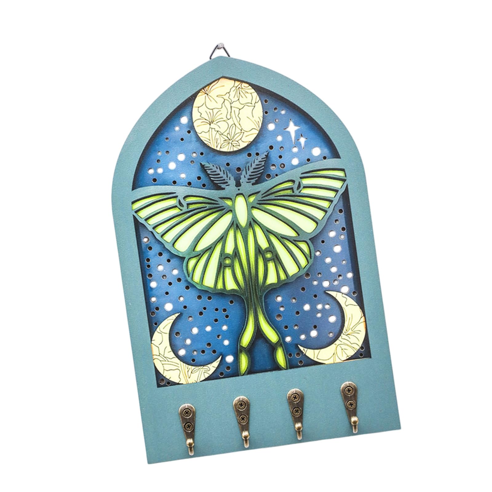 our fave Artistic Wooden Coat Hanger with Mushroom and Celestials Designs Artistic Entryway Planner