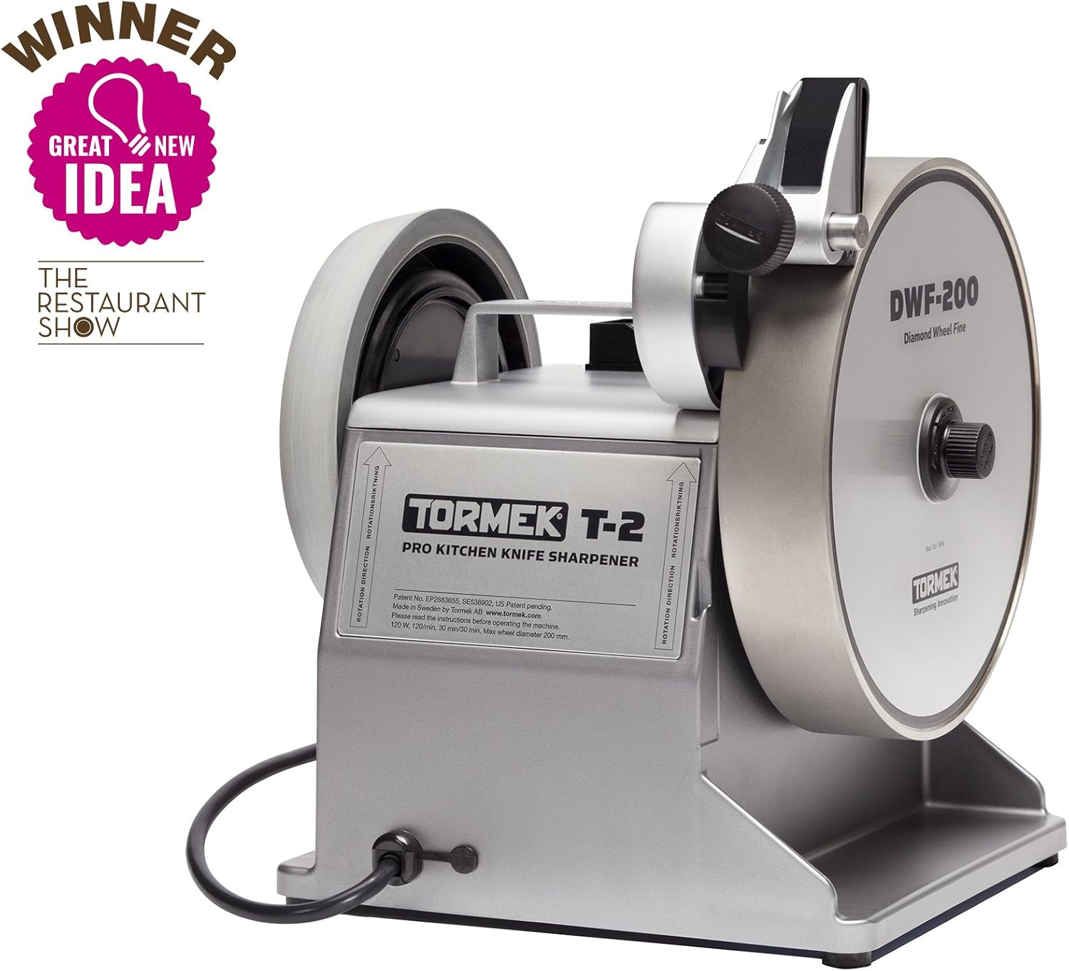 Tormek T-2 Sharpening Machine with DWC-200 Diamond Wheel Installed
