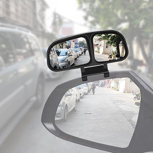 Miniatura 9 de Espejo de punto ciego, espejos retrovisores para automóvil, espejo auxiliar universal para automóvil, vidrio verdadero HD, espejo auxiliar de doble