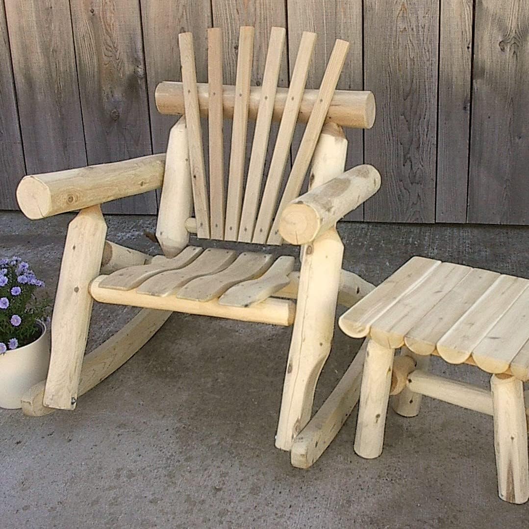 Furniture Barn USA White Cedar Log Square End Table