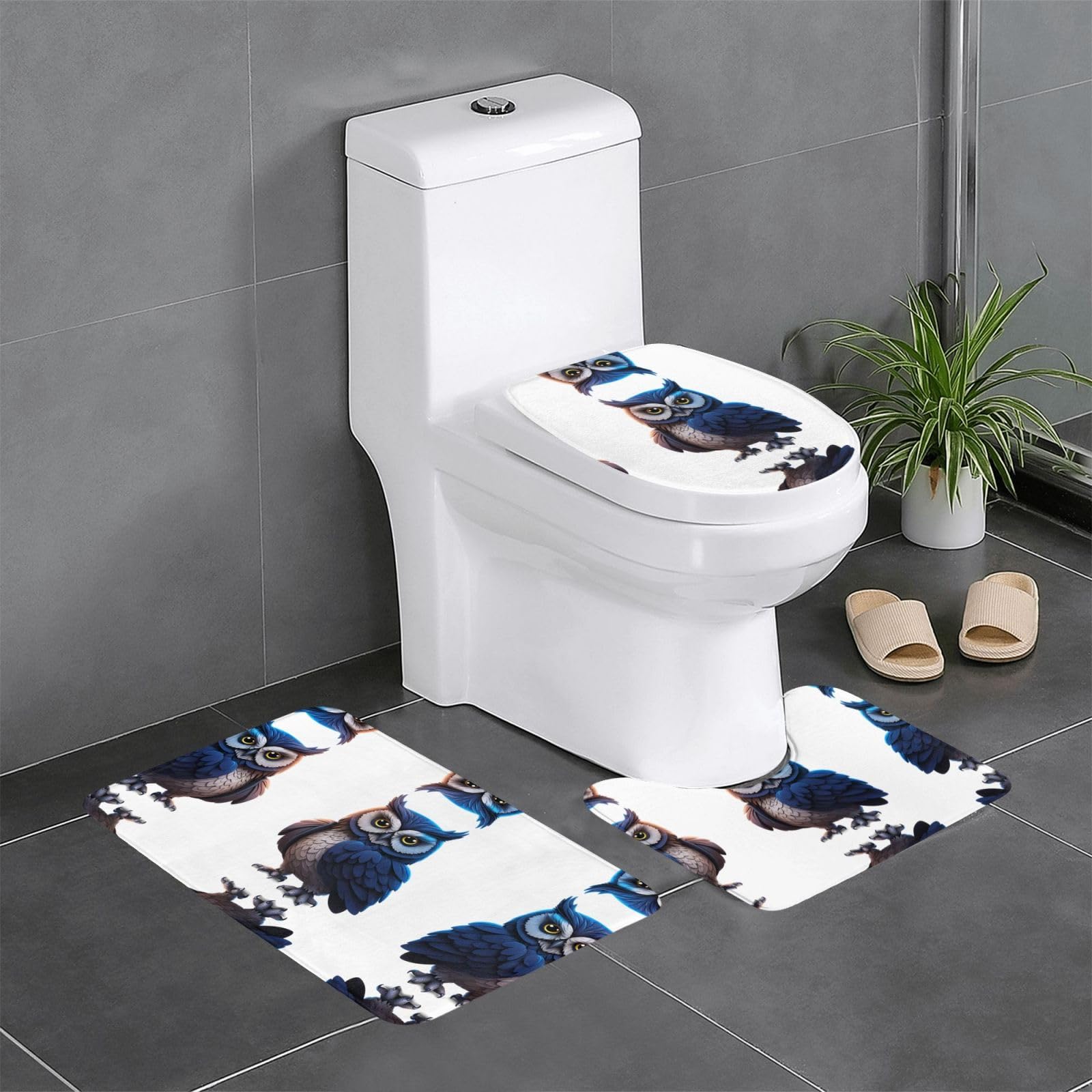 Tapis de sol de salle de bain ovale et rectangulaire 61x40,6 cm antidérapant