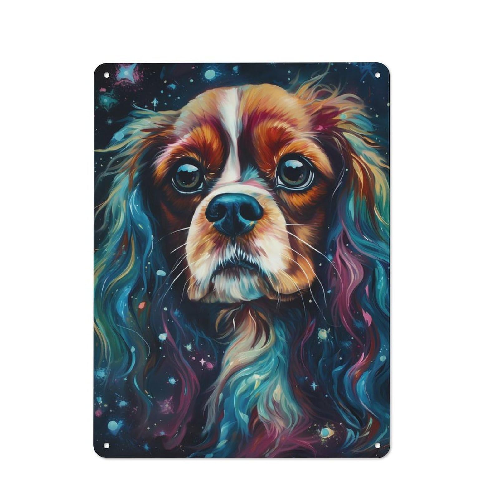 Junmoney Cavalier King Charles Span Shed Metal Sign With Design 40X30cm, Outdoor Room Utility Space Decor For Greenhouse, Garden Room, Cafe Or Entryway