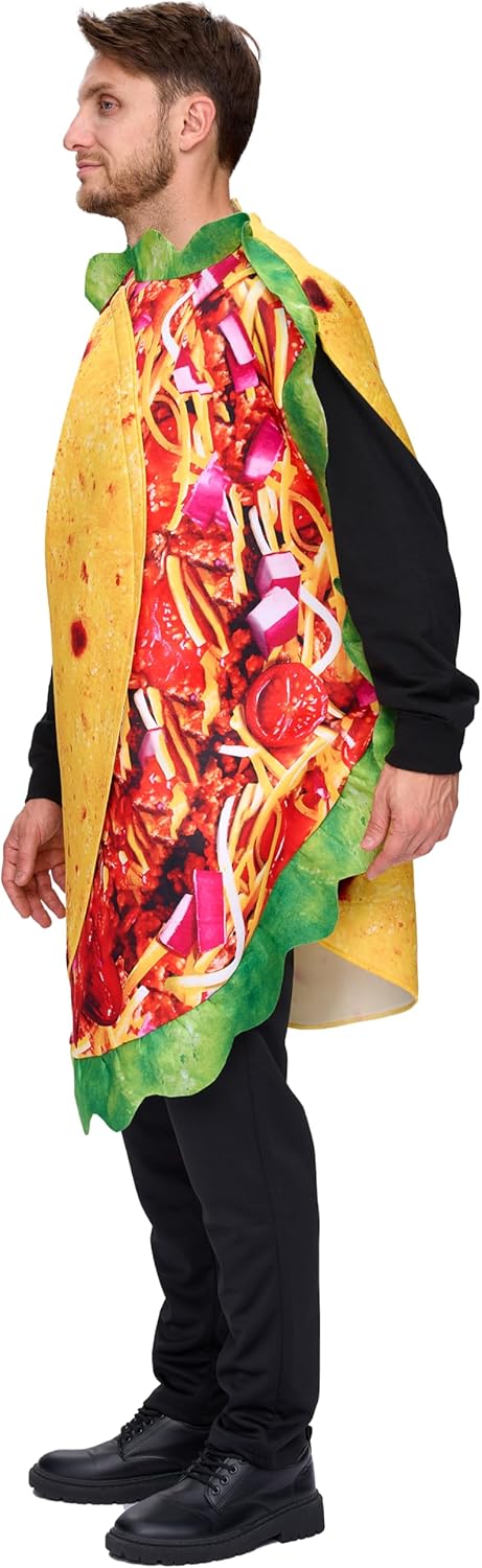 Spooktacular Creations Adult Taco Costume, Halloween Mexican Food Costume for Halloween Party, Trick or Treating - Image 4