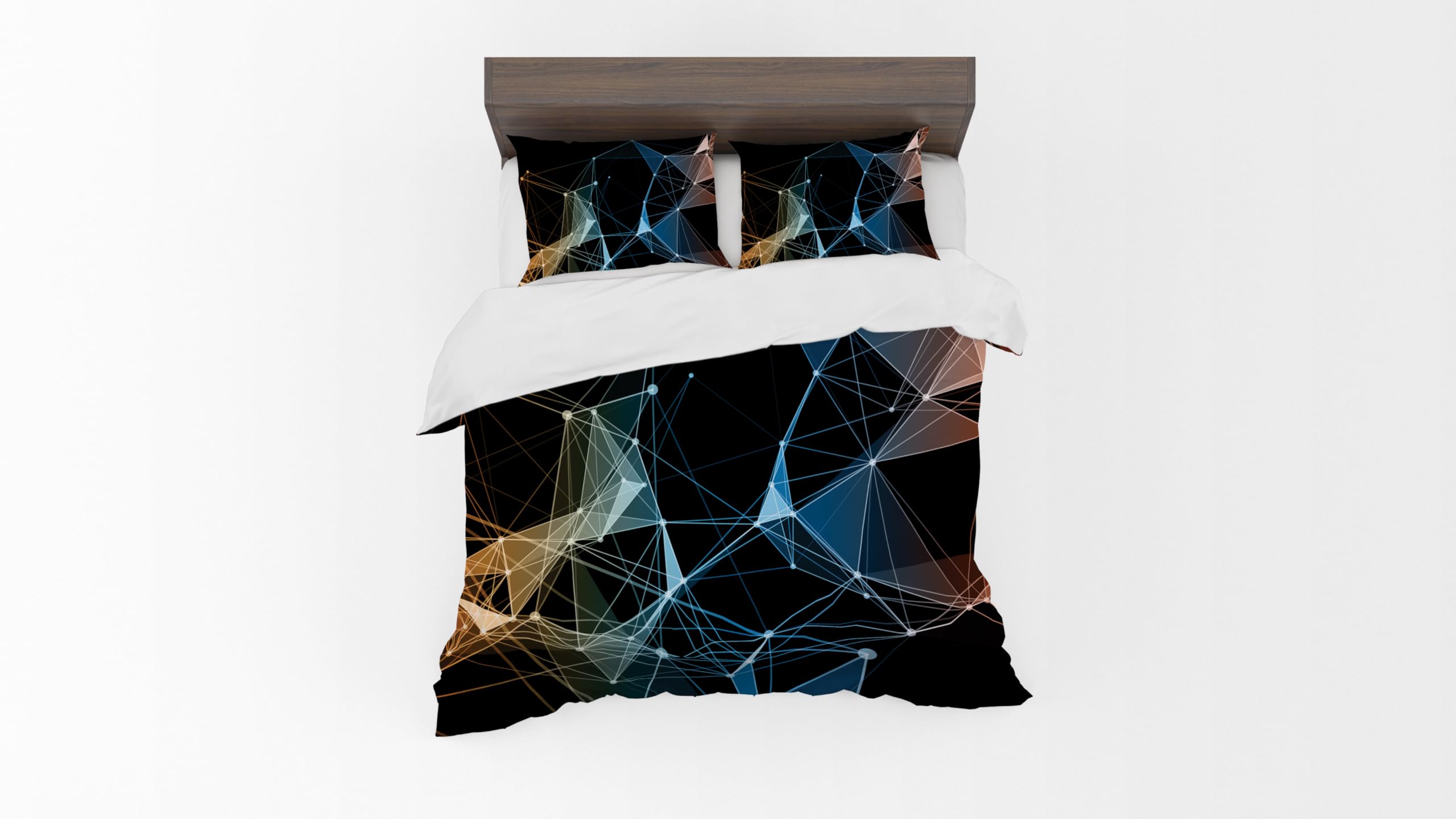 Adam Home 3D Floral Duvet Cover Set With Pillowcases Home Bedroom Décor Digital Printed Microfiber King Bedding Set Made in UK| Geometric Abstract