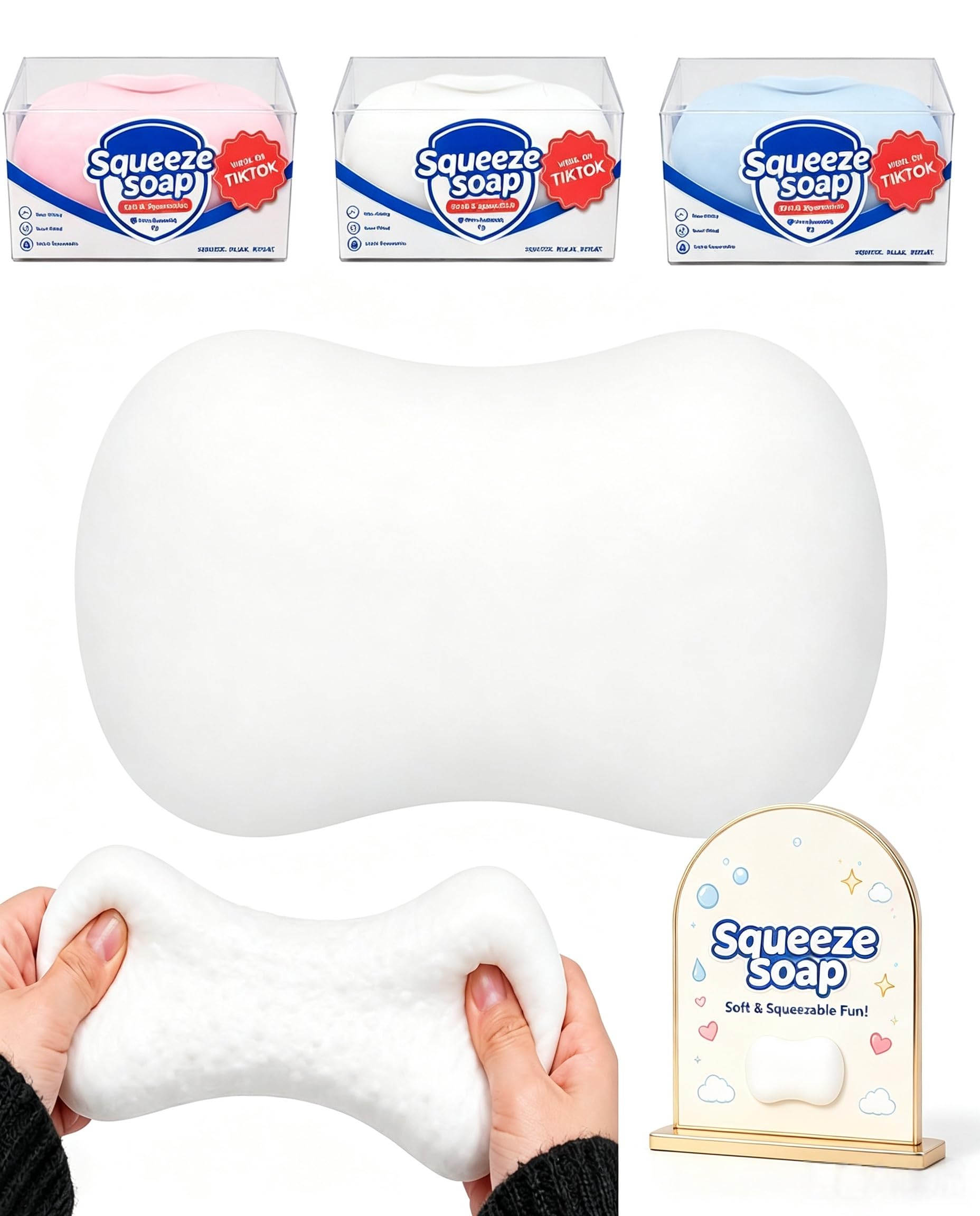 Crunchy Soap Squishy ASMR Bead Filled Realistic Food Stress Ball Squeeze Moldable Slushy Asmr Realistic Taba Handmade Non Rebound Sticky Silicone Dessert Adults Party Favor