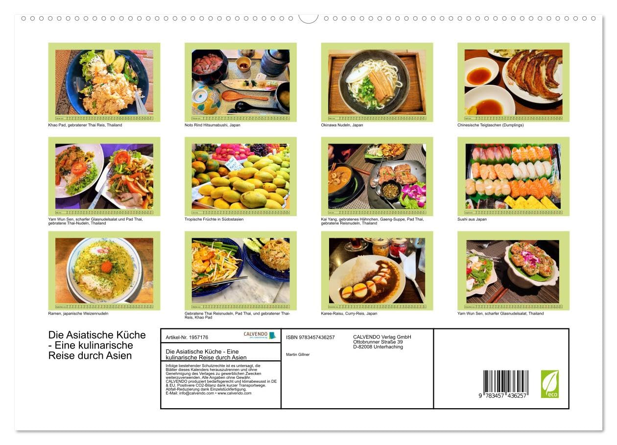 Die Asiatische Küche - Eine kulinarische Reise durch Asien (hochwertiger Premium Wandkalender 2026 DIN A2 quer), Kunstdruck in Hochglanz: Die ... Gewürzen ergänzt wird. (CALVENDO Lifestyle)