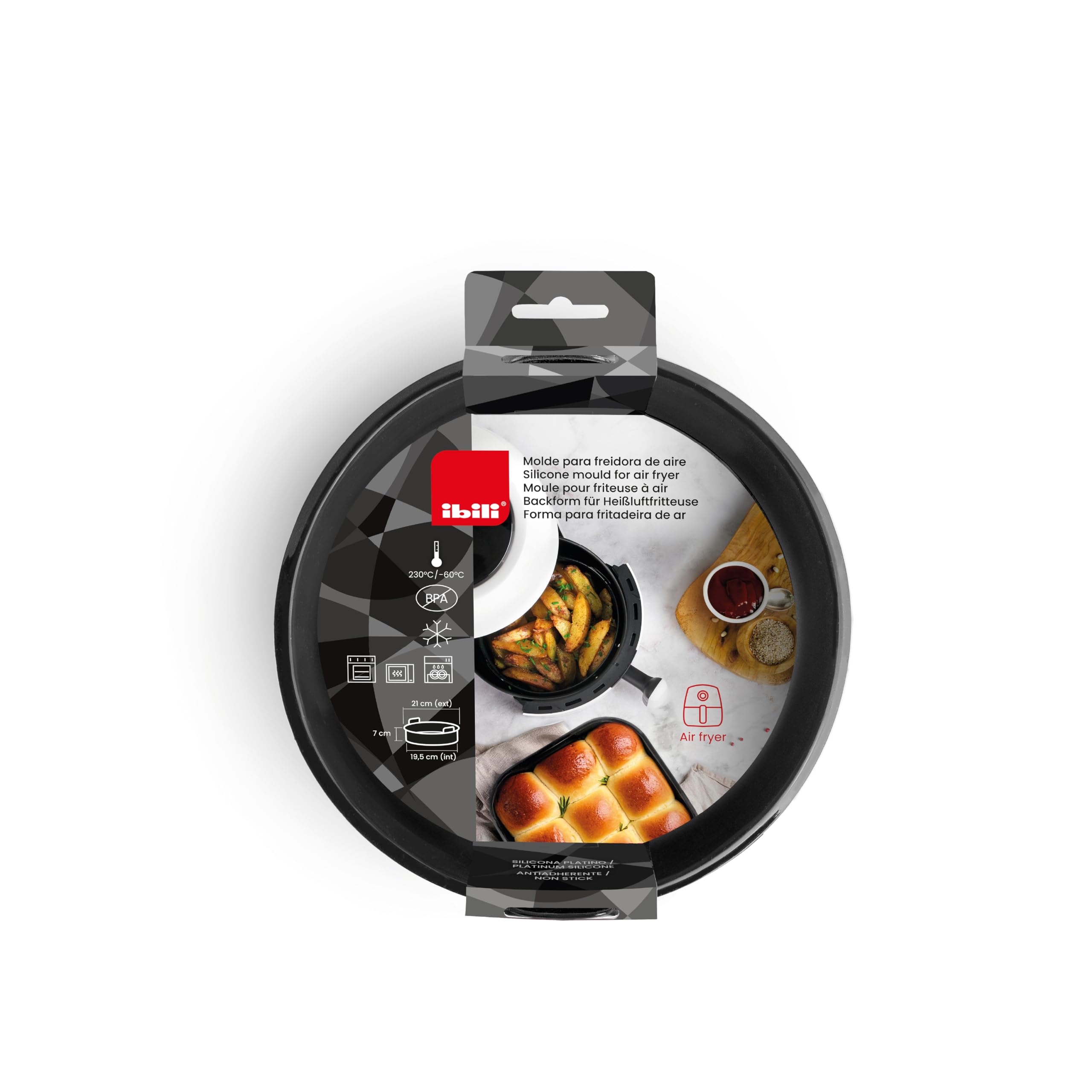 2 Pezzi Teglia Silicone per Friggitrice Ad Aria, Accessori Friggitrice Ad Aria