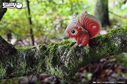 Miniatura 7 de Eugy Rompecabezas 3D de ardilla, 36 piezas, ecológico, juguete educativo para niños, niñas y niños a partir de 6 años
