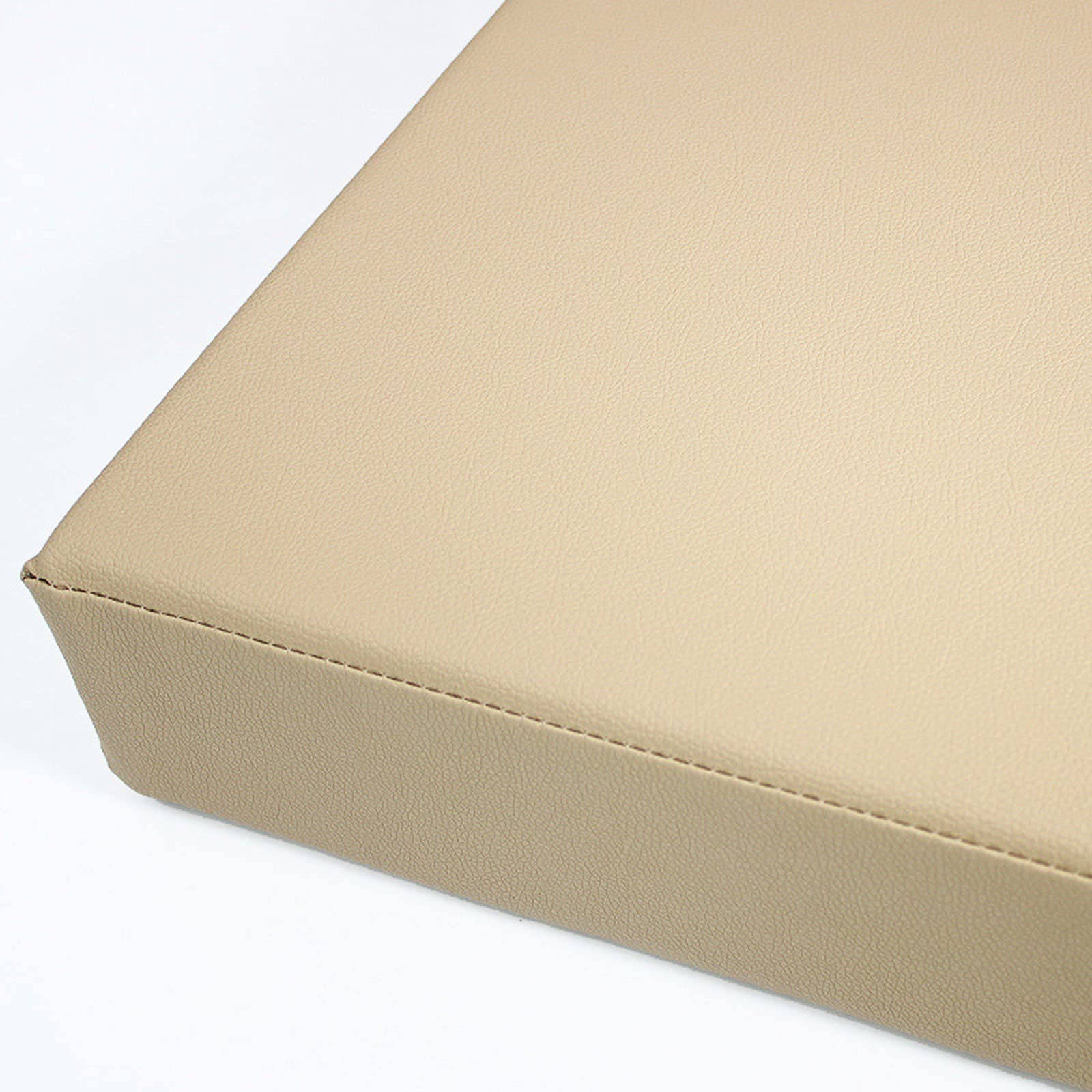 PU Leather Bench Cushion With Zippers Water Resistant Seat Cushion Pad 5cm Thick For Dining Chair Shoe Changing Stool Patio Garden Bench (Khaki,120 * 30 * 5cm)