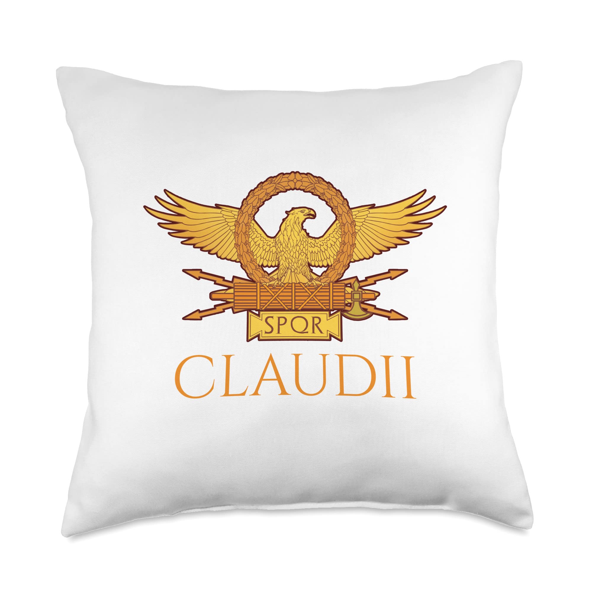 Claudii-Ancient Roman Patrician-Gens Claudia-History Throw Pillow, 18x18, Multicolor