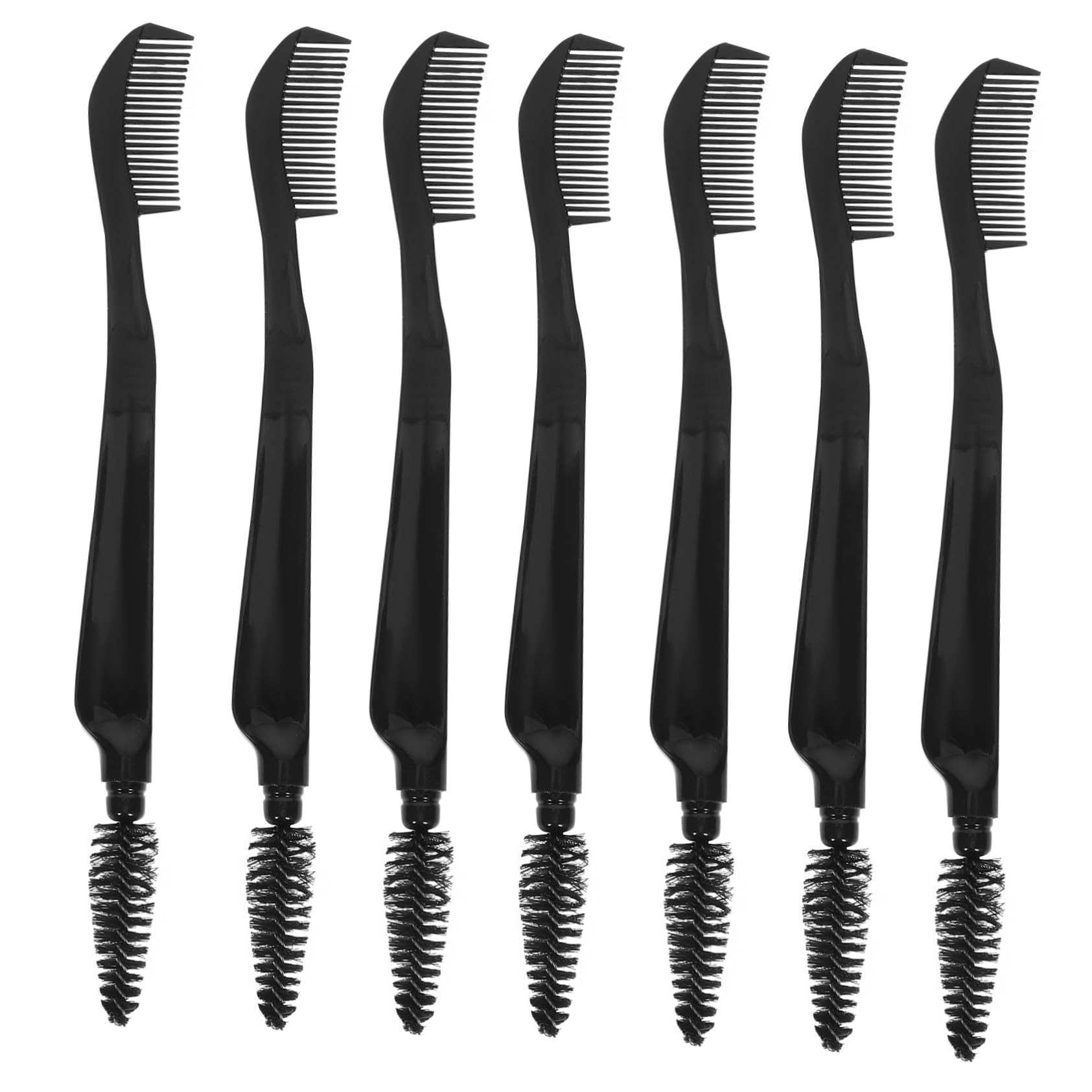 Beatifufu Double-ended Eyebrow Brush 10pcs Makeup Brush Set Eyelash Comb Brow Styler Easy to Use Portable