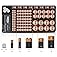Battery Organizer Storage Case with No Lid Snap, Portable Battery Tester, Just The Right Size Slot with Wall-Mounted Design,H