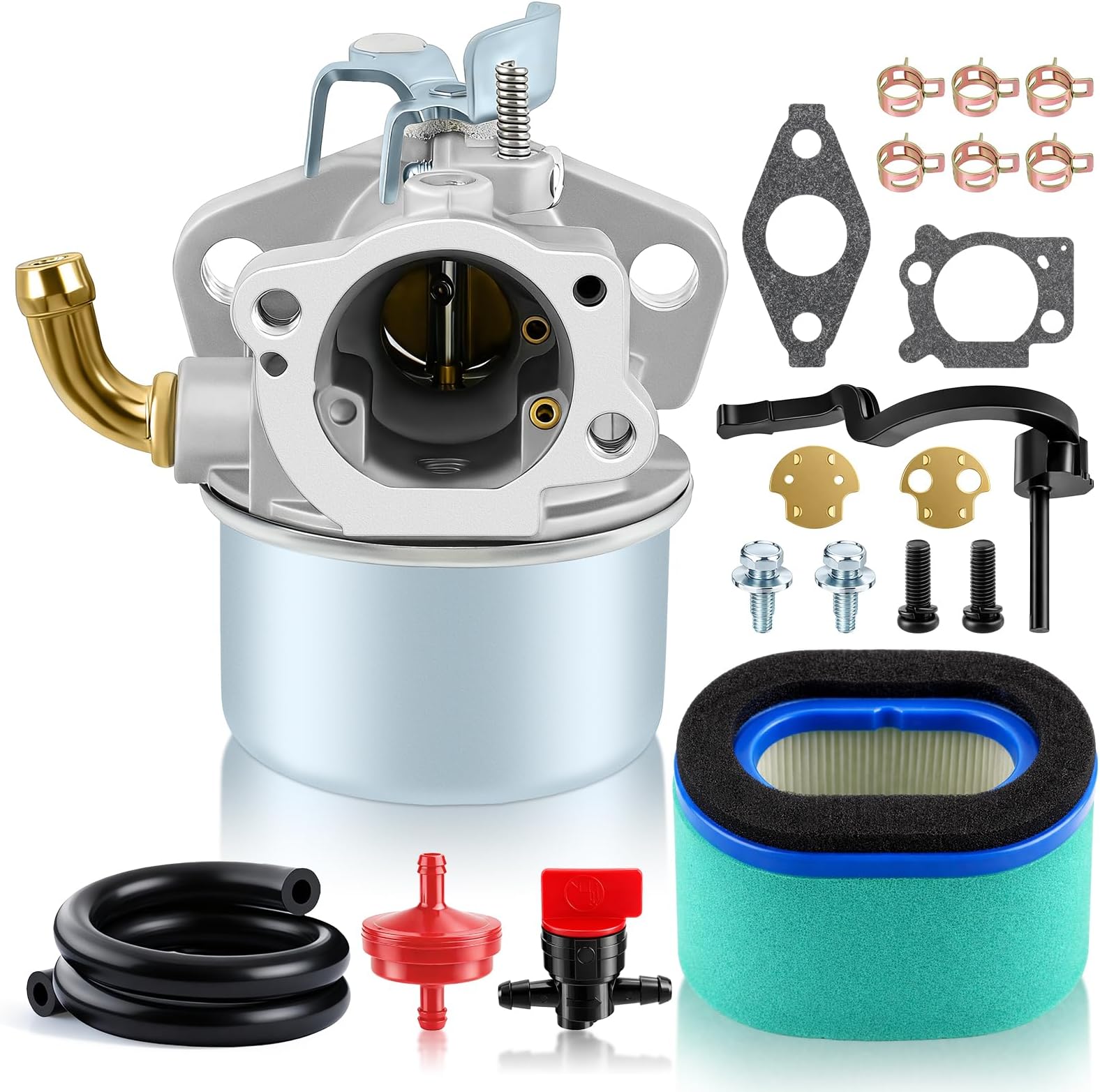 591925 Carburetor for 698479 693518 698475 591925 Engine Motor Powered Chipper Craftsman Tiller with Air Filter Fuel Hose Replace 591925