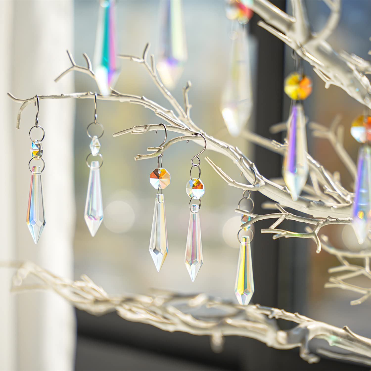 Cristal à suspendre pour lampe de luxe | Perles octogonales haute clarté