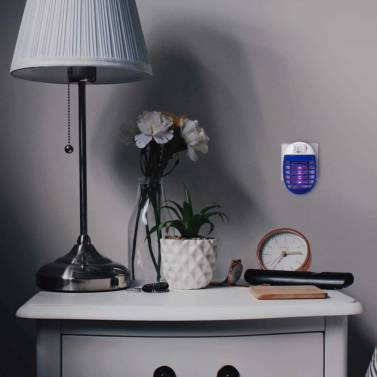 Lámpara Anti Mosquitos,4pack Mata Moscas y Mosquitos Eléctrico, Lámpara Antimosquitos para Interior, Mata Moscas Electrónico, Ilumina y Mata Insectos Voladores