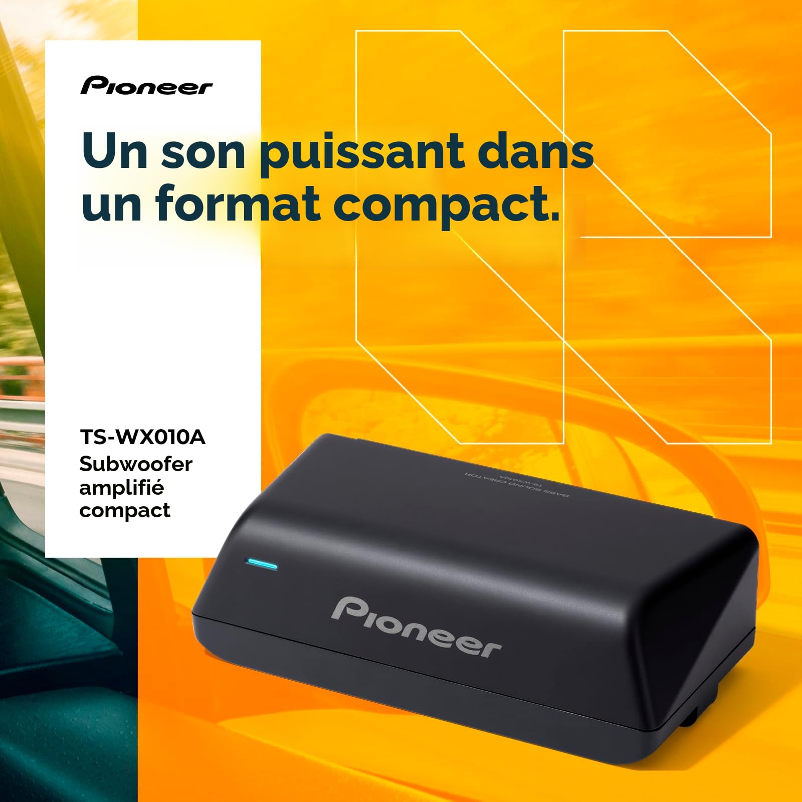 PIONEER TS-WX130DA - AKTIV-Untersitzsubwoofer INKL. Endstufe - CarHifi Aktivwoofer Aktivbass