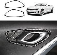 Vista 12 de Calcomanía de fibra de carbono para perilla de ventilación de aire acondicionado, cubierta interior para Chevrolet Camaro 2016 2017 2018 2019 2020