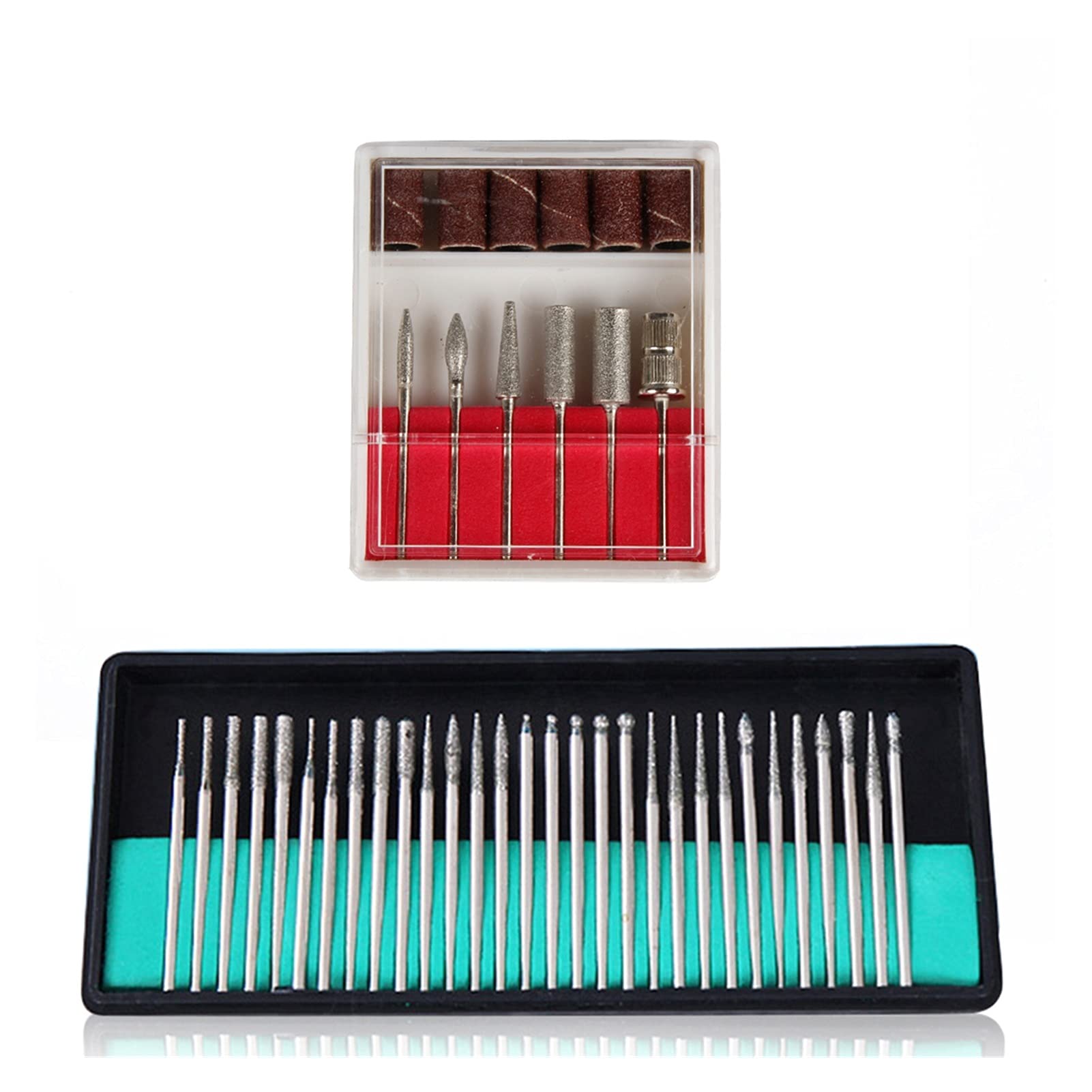 Wiertarka do paznokci Urządzenia elektryczne Wiertła do manicure Remover 3 0SZT. frezarskie Zestaw Maszyna pedicure Placzki szlifierskie(ZH1430-9)
