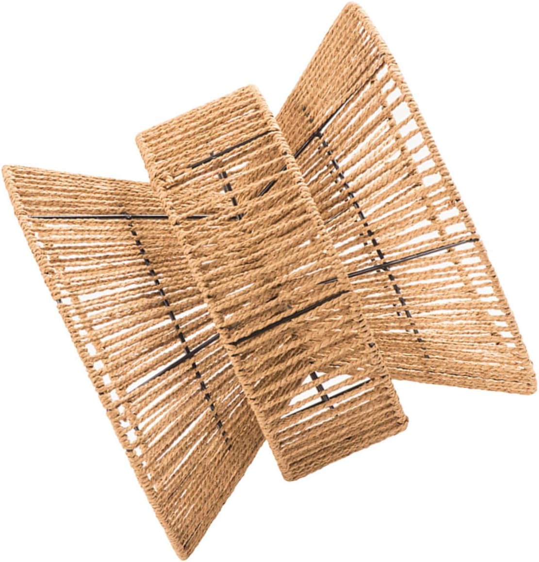 Homoyoyo Hanging Woven Lampshade Pendant Light Cover Rustic Vintage Decor for Home Bar and Restaurant Create Cozy Atmosphere Industrial Style Lighting