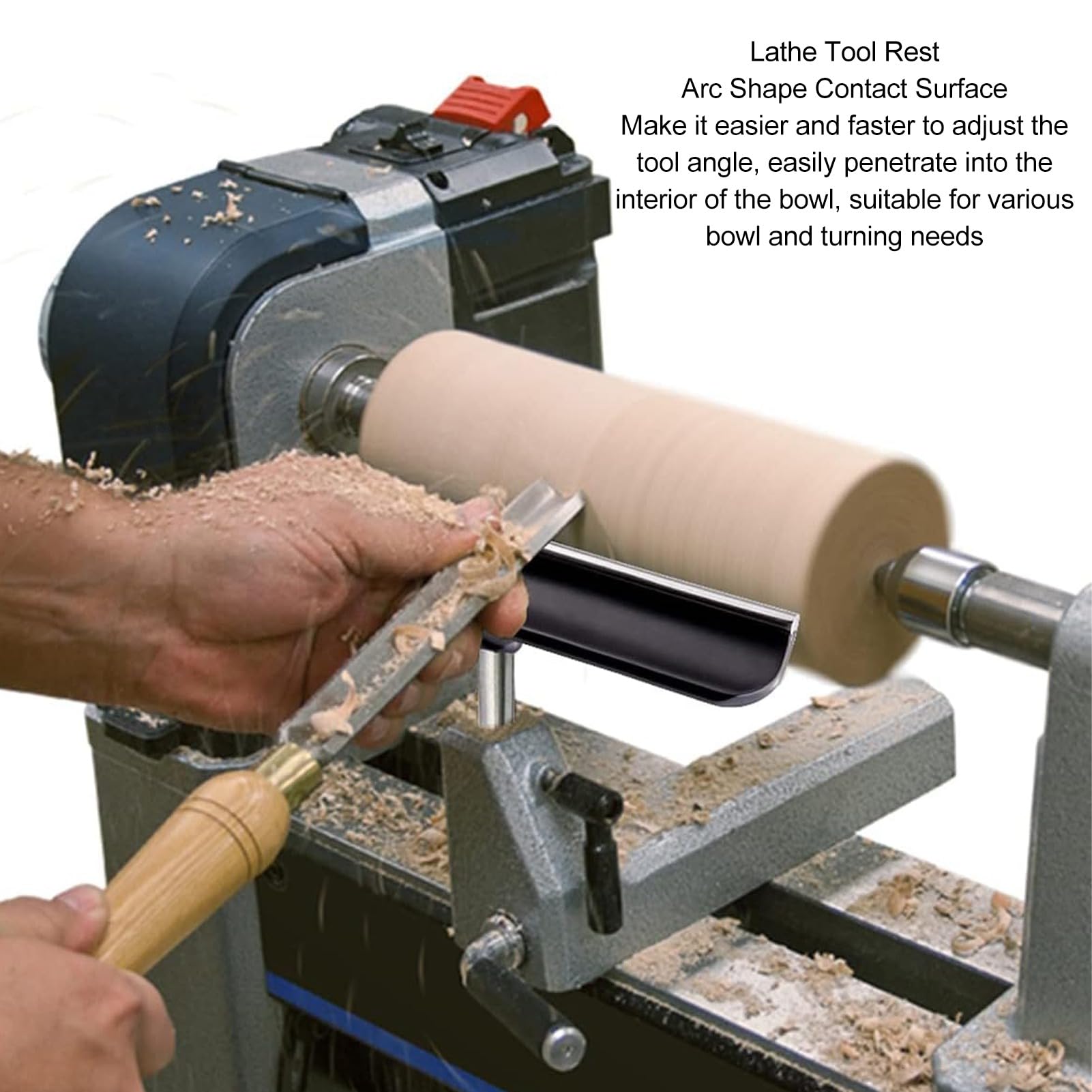 Curved Lathe Tool Rest 1 Inch Post And 5/8 Inch Post, Stainless Steel - View #6