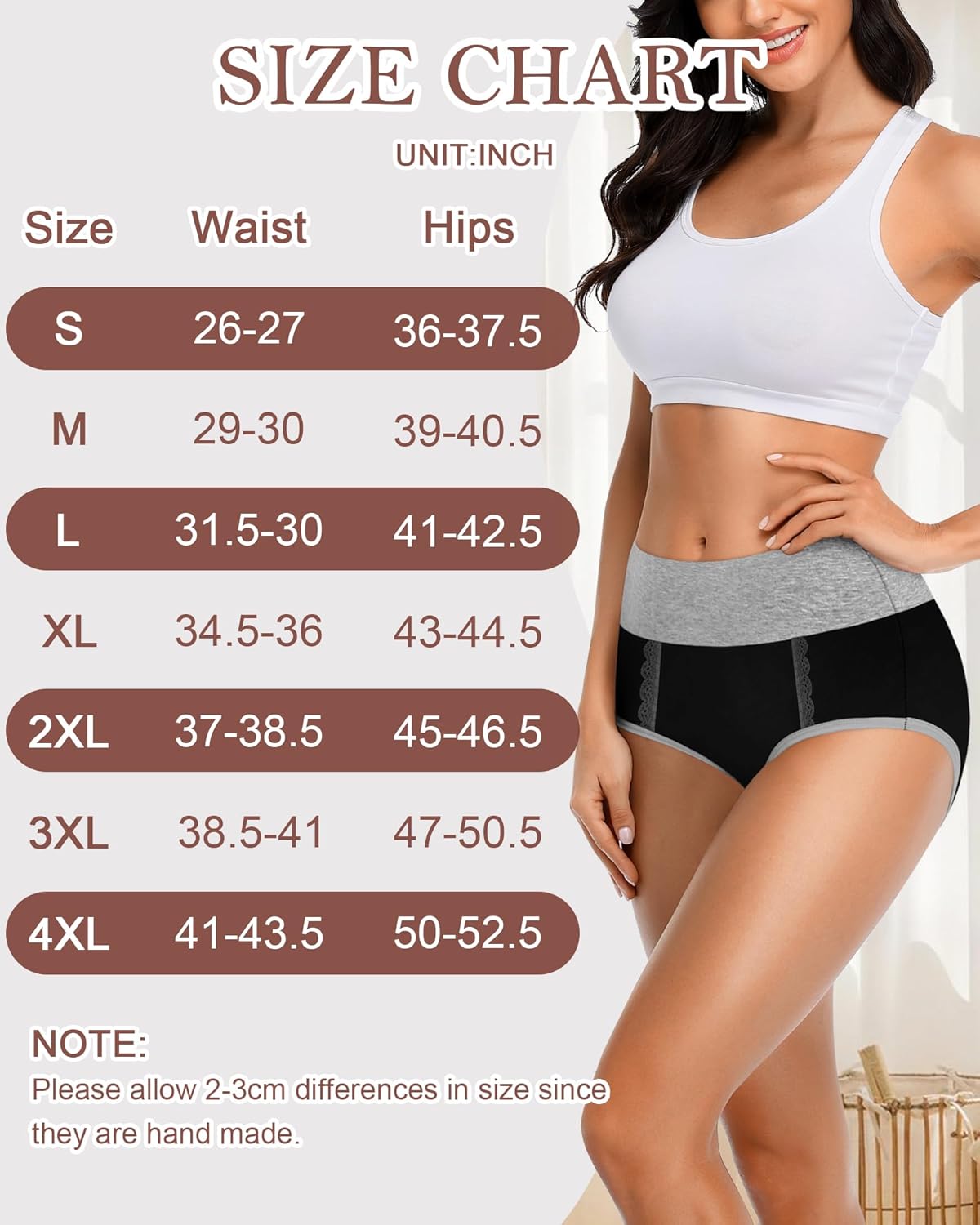 High Waisted Underwear Womens Cotton Soft Breathable Briefs Ladies Panties Multipack (Regular & Plus Size) - Image 7