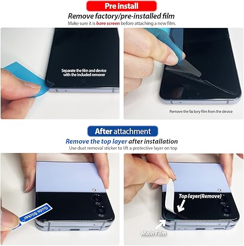 Miniatura 3 de DOME GLASS Whitestone GEN - Protector de pantalla de película plegable de alta calidad, cubierta de bisagra incluida, protector de pantalla de