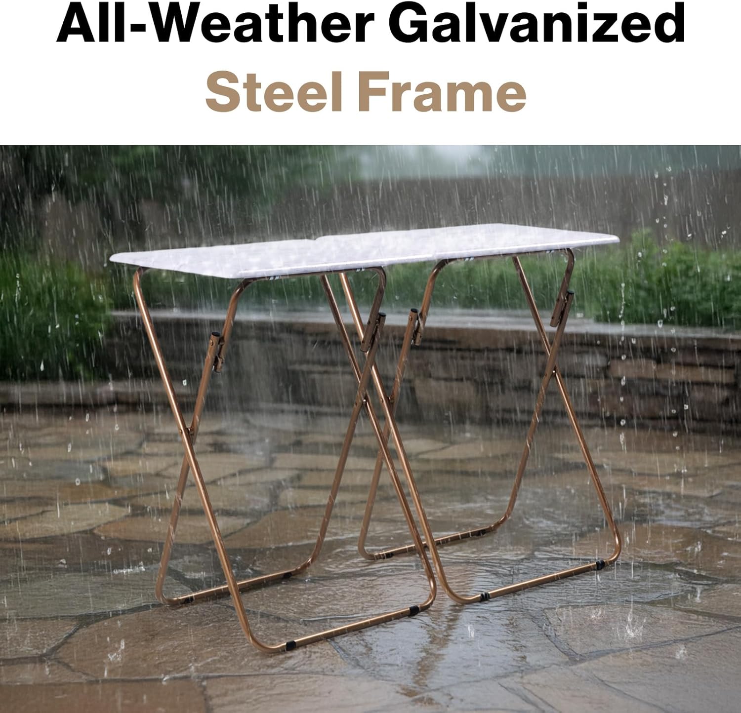 Japard Folding TV Tray Table Portable Tray Table with No Assembly Required, TV Dinner Tray for Eating, Foldable Snack Tables for Bed Sofa Marble Printed 2 Pack