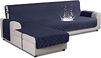 Vista 29 de VANSOFY Fundas de sofá modulares mejoradas, 100 % impermeables, en forma de L, funda reversible para sofá seccional, funda protectora para muebles