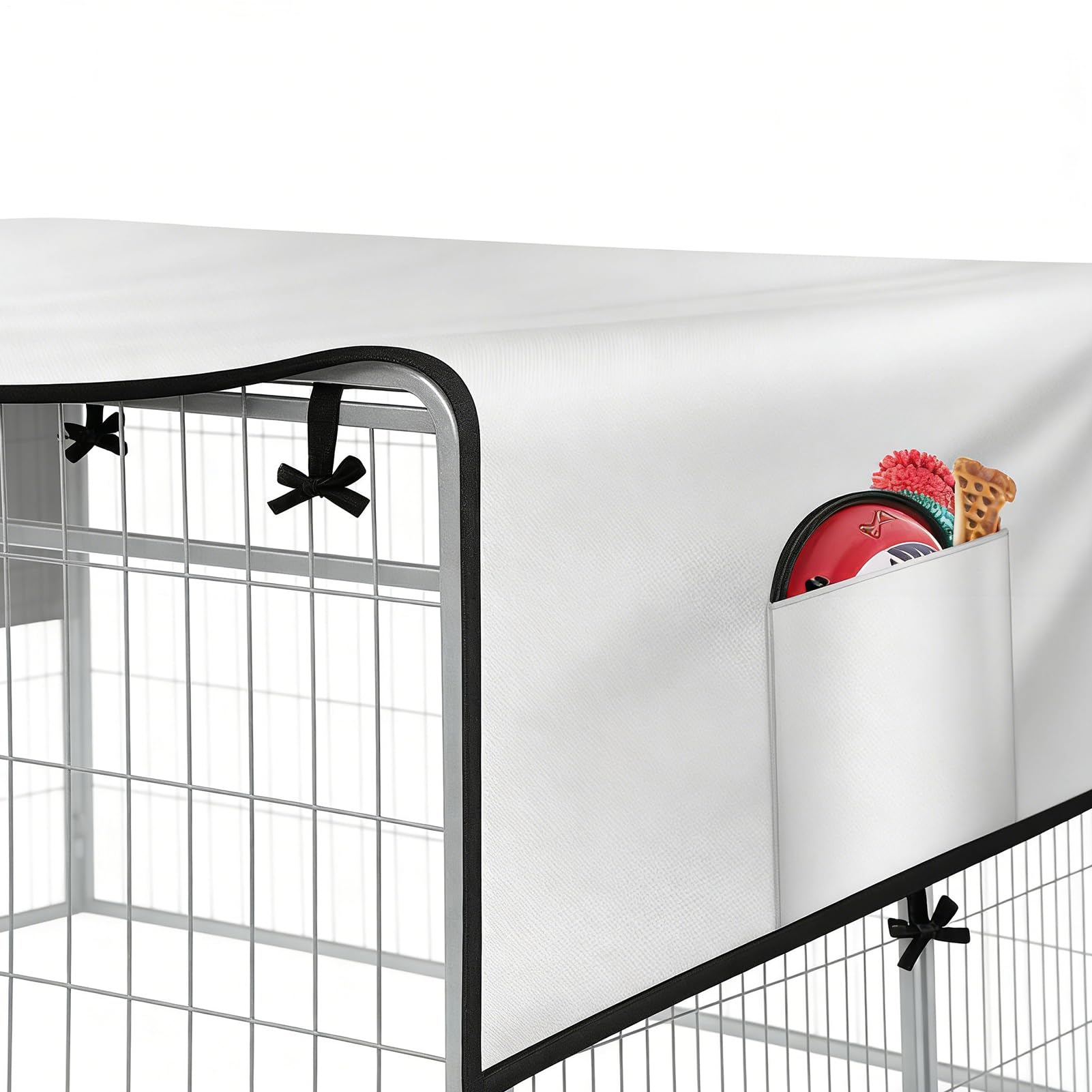 Hundehüttenabdeckung, 210D wasserdichte Oxford-Hundehausabdeckung mit Belüftung, robuste Haustiergehege, Plane für Outdoor-Camping, Terrasse und Hinterhof, UV-beständiger Hundekäfigschutz