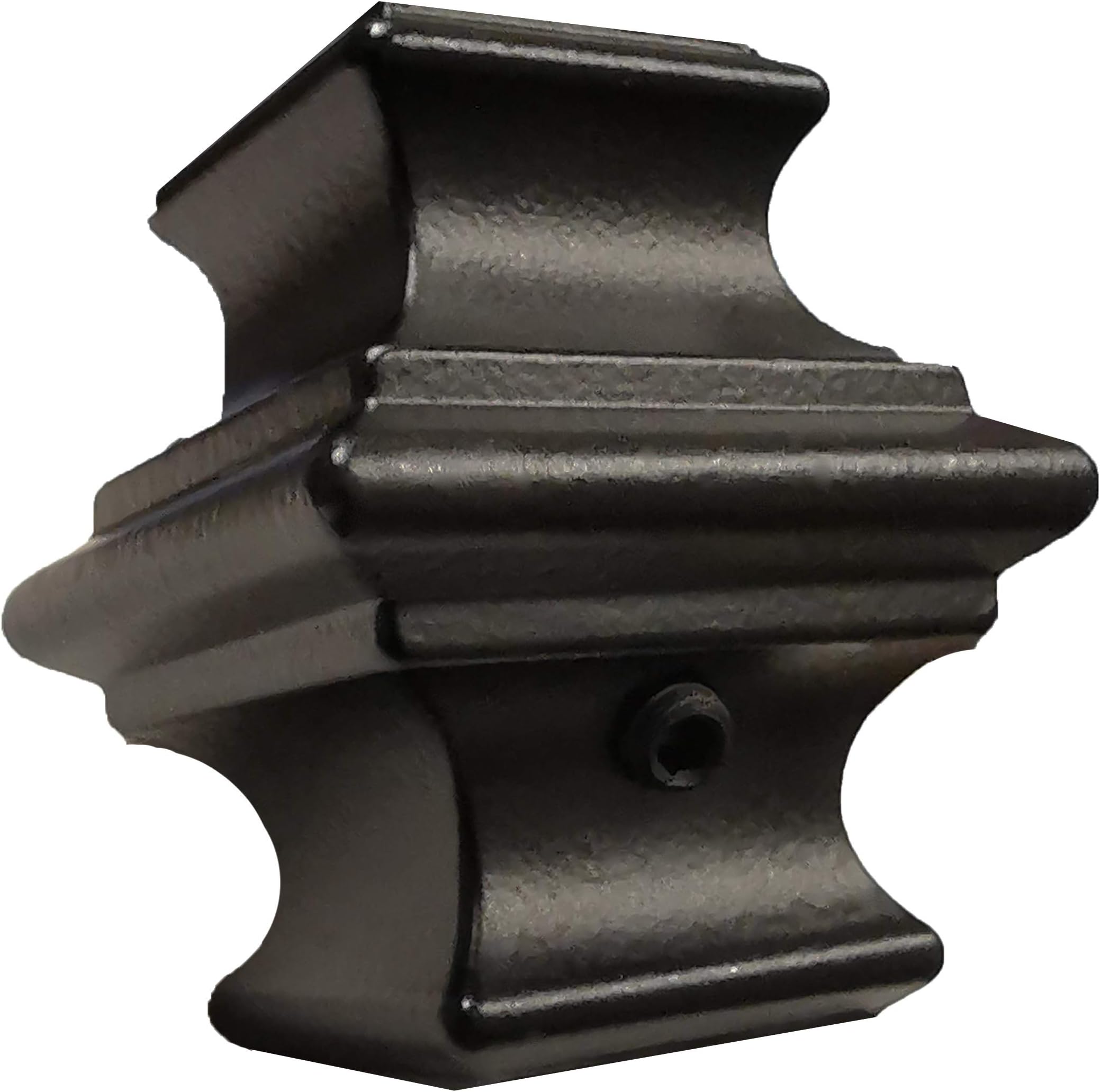 Modern Adjustable Knuckles for 1/2" Iron Balusters (10-Pack) with Set Screw Stair Railing Parts (Real Satin Black NOT Matte or Flat Color)