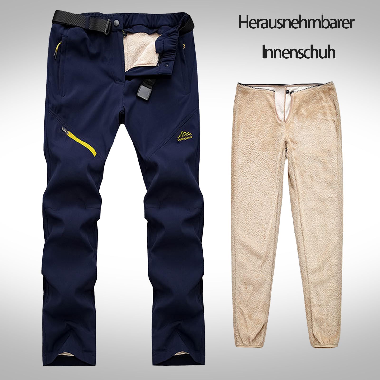 Skianzug Herren 2 Teilig Set Snowboard Jacke und Ski Hosen Ski Anzug Skijacke mit Kapuze Schneeanzug Sport Skibekleidung Thermoanzug Männer Regen Anzug Skianzüge Schneeanzug Warm Skioverall