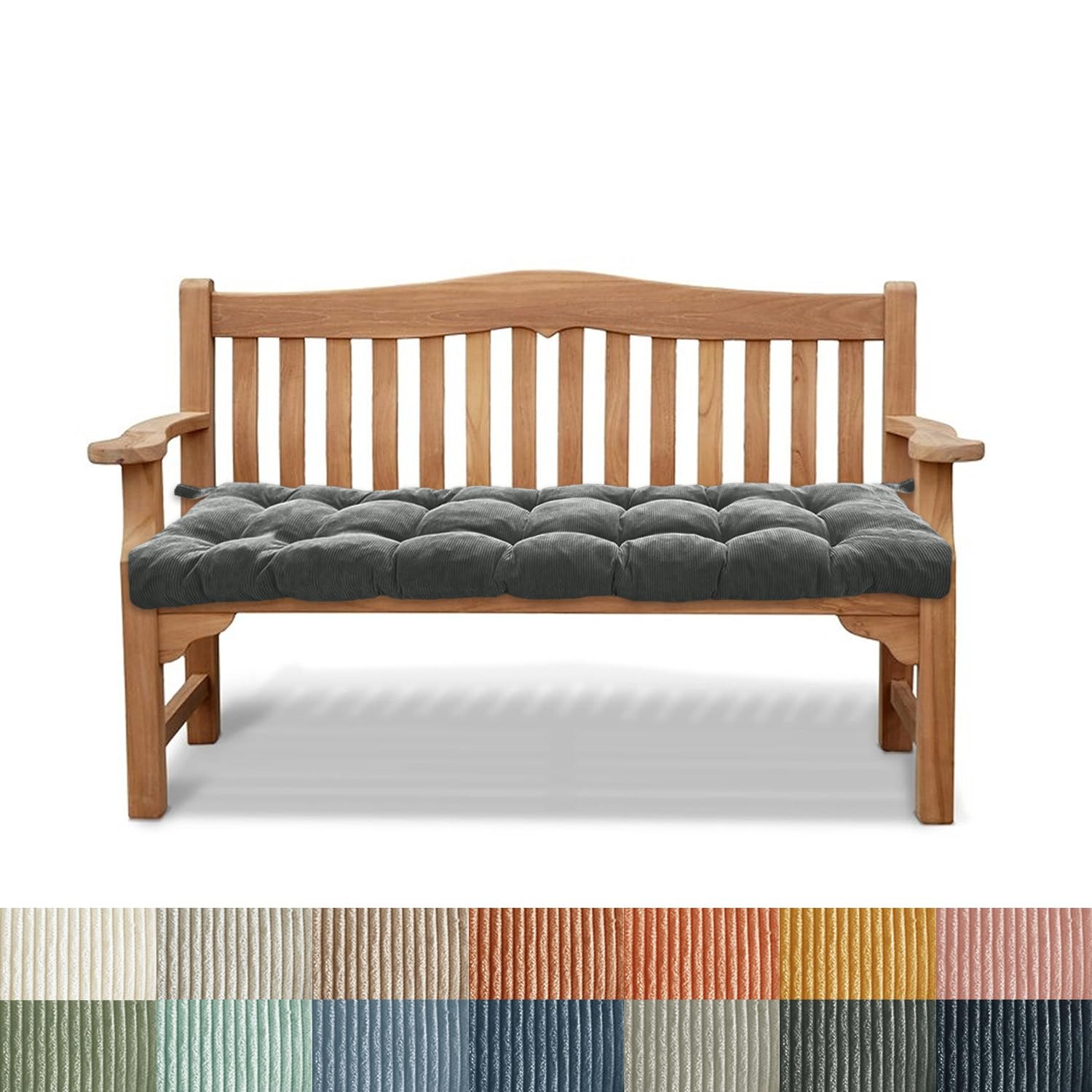 Coussin de banc antidérapant 135x40 gris foncé matelas de canapé extérieur et balancelle