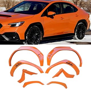 KREACJA Orange Fender Flares for 2022-2025 Subaru WRX - 8PC ABS Wheel Arch Protectors, Aggressive Style & Debris Defense
